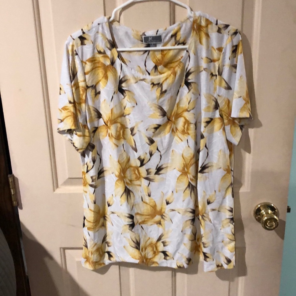 Yellow floral shirt